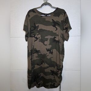 Sanctuary Green and Brown Camo Mini Dress
